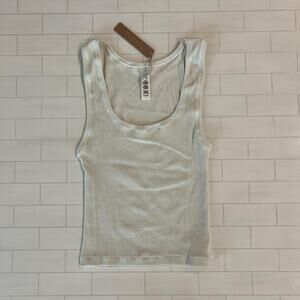 NWT SKIMS Cotton Rib Tank - Bone - S